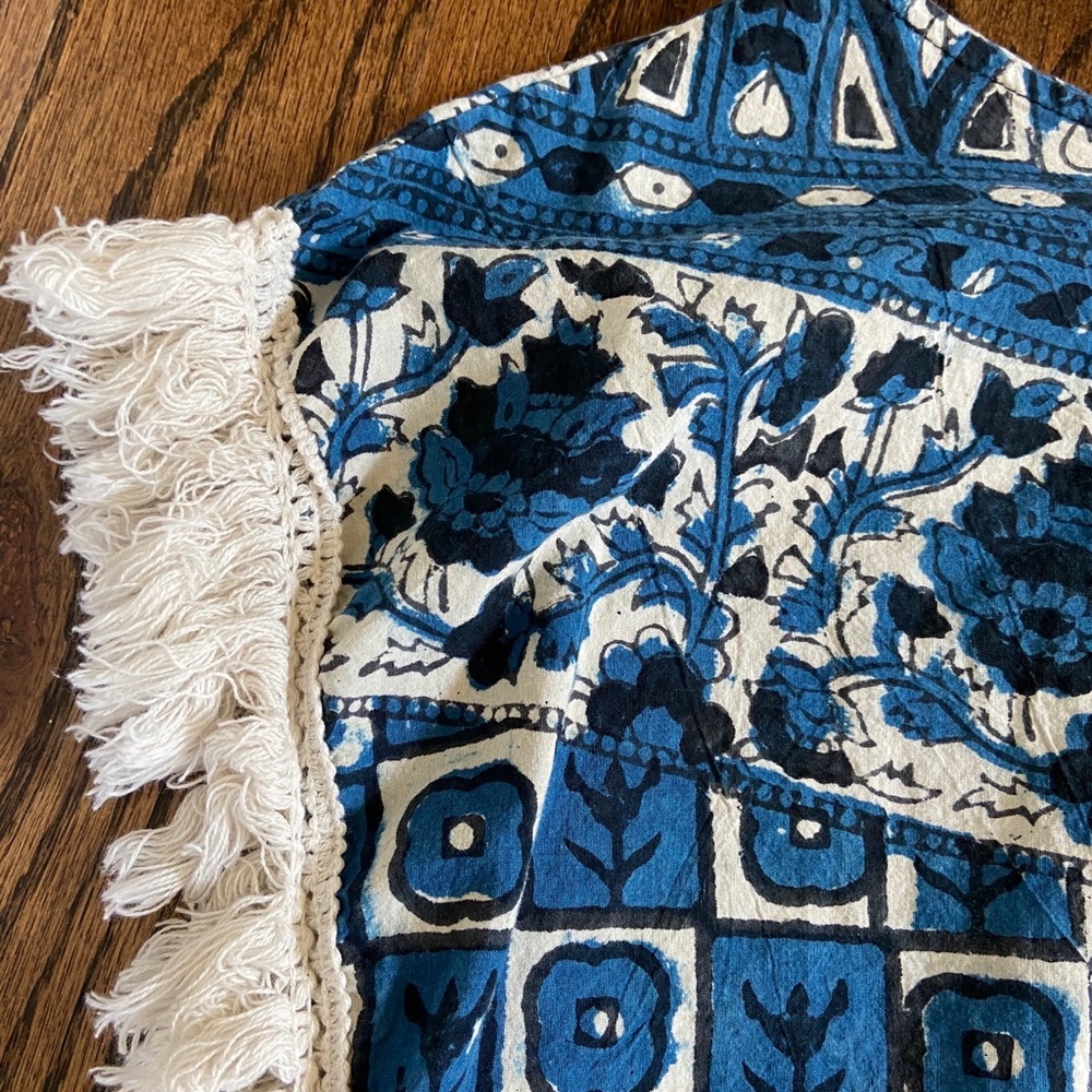 Unique block print crop top